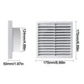 Square Air Vent Grille Cover 4–8 In | Aluminum Fiber Mesh Vent Grille Cover Nixie White-5in
