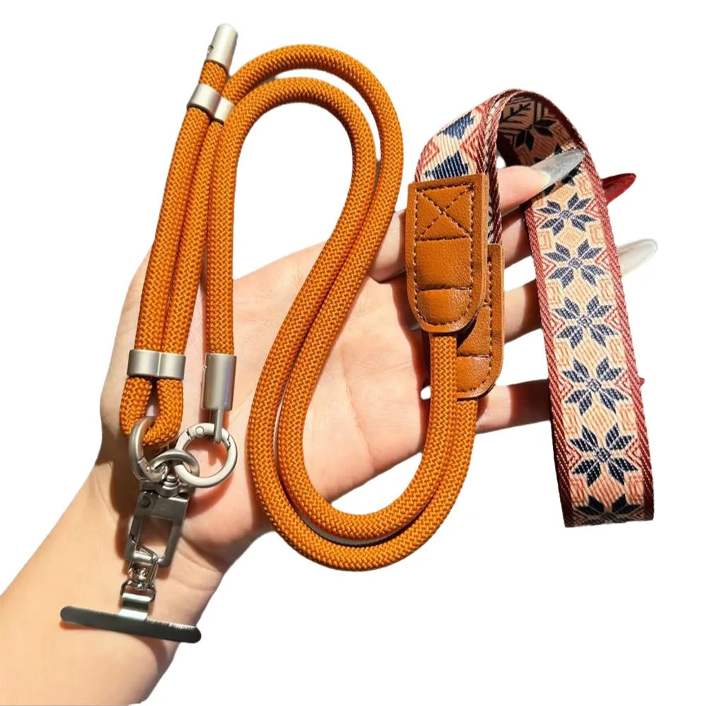 Universal Adjustable Phone Lanyard Strap – Metal Hook, 360° Rotation
