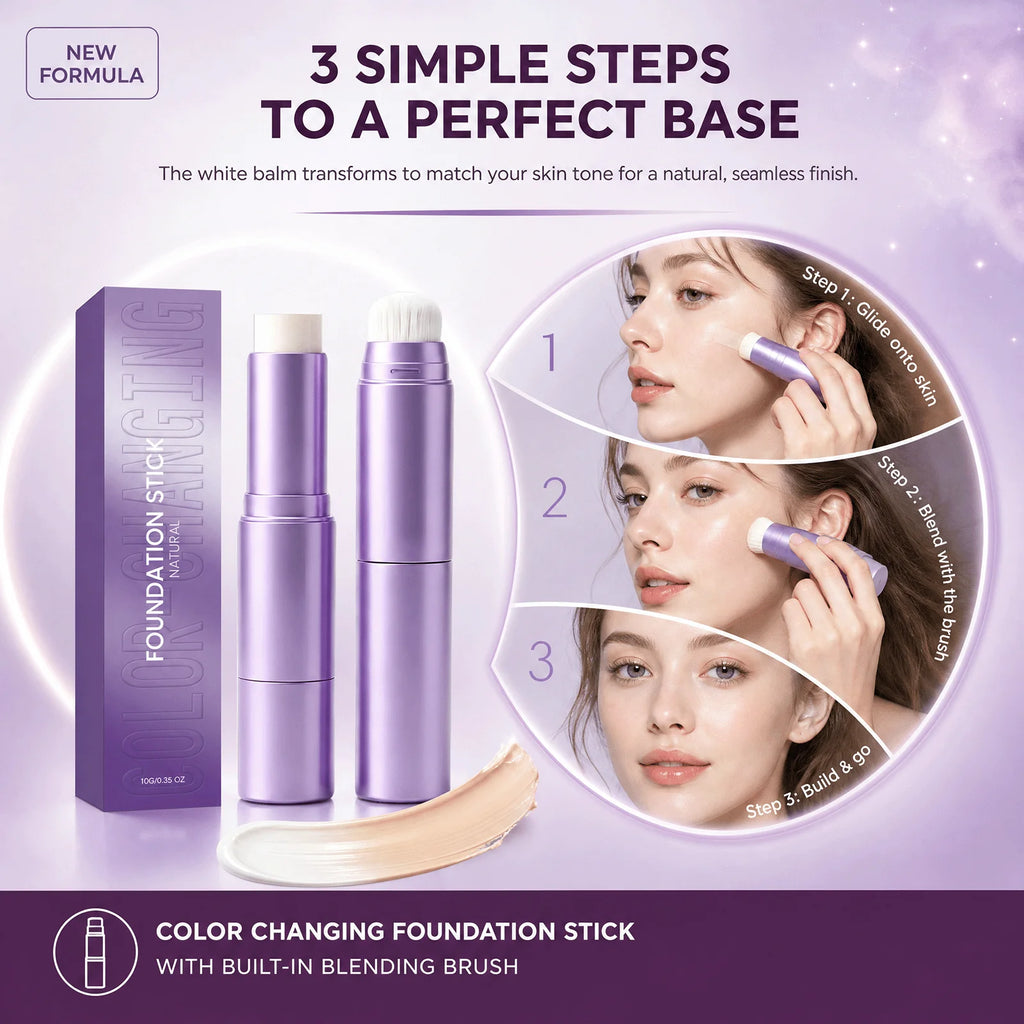 VIARELINE 2-in-1 Color Changing Foundation Stick | All Skin Foundation Stick Nixie
