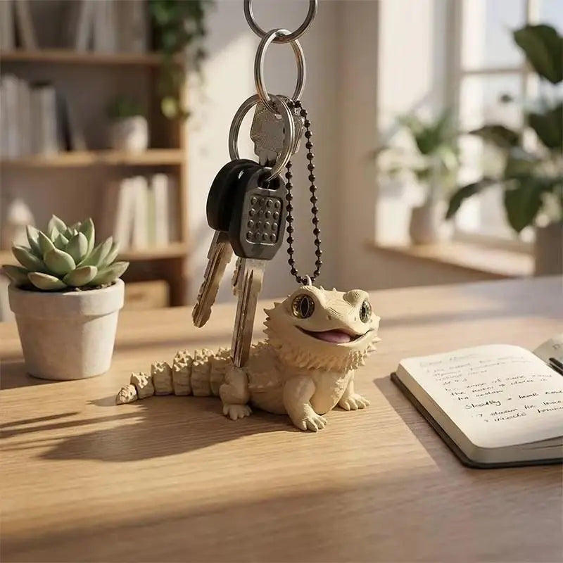 3D Printed Articulated Bearded Dragon Figurine Desk Decor Decorative Figurine Nixie