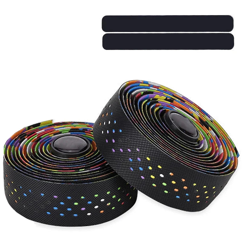 Anti-Slip Cycling Handlebar Tape – Road & Gravel Bike EVA Grip Bike Handlebar Tape Nixie Multicolor Bike Tape