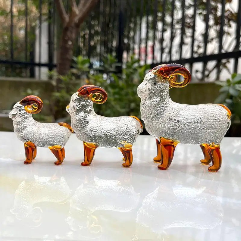 Crystal Sheep Figurine 2027 Zodiac Statue Home Décor Ornament Zodiac Figurine Nixie