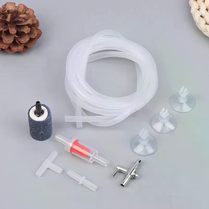 Aquarium Air Pump Kit – Air Stone, Aerator, Check Valve & Tubing
