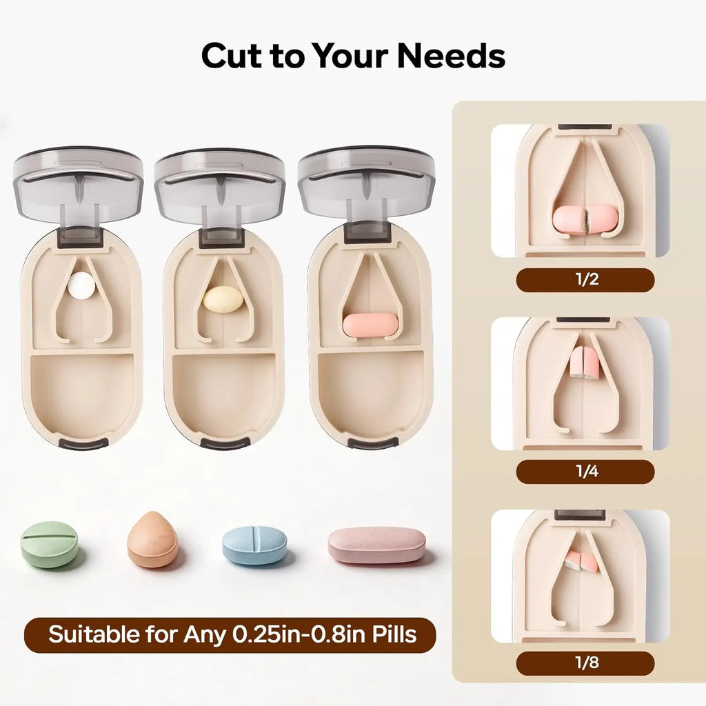 14-Day Pill Organizer & Tablet Cutter Combo Set Pill Organizer Set Nixie
