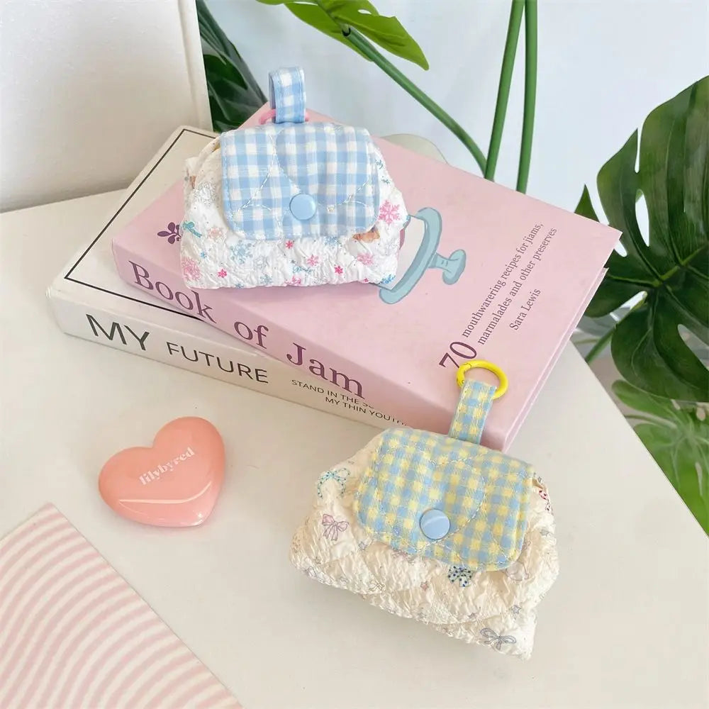 Mini Quilted Makeup Bag – Kawaii Snap Closure Cosmetic Pouch Cosmetic Pouch Nixie