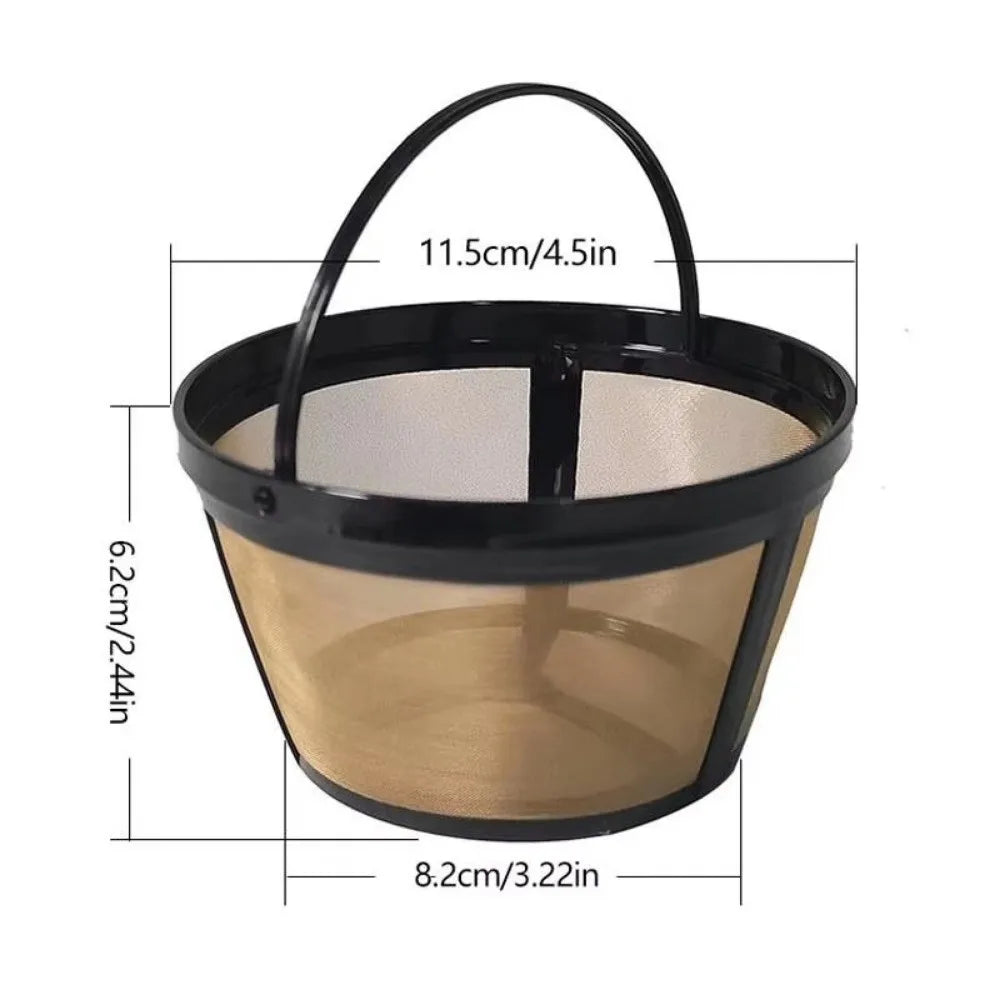 Reusable Coffee Filter Basket – Nylon Mesh & Stainless Steel