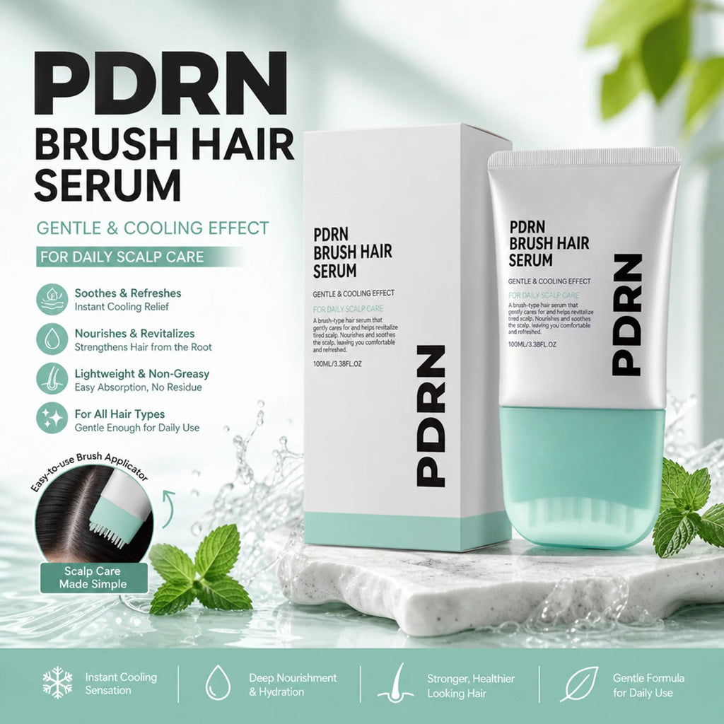 PDRN Hair Serum Cooling Brush – Scalp Nourishing Treatment Scalp Hair Serum Nixie