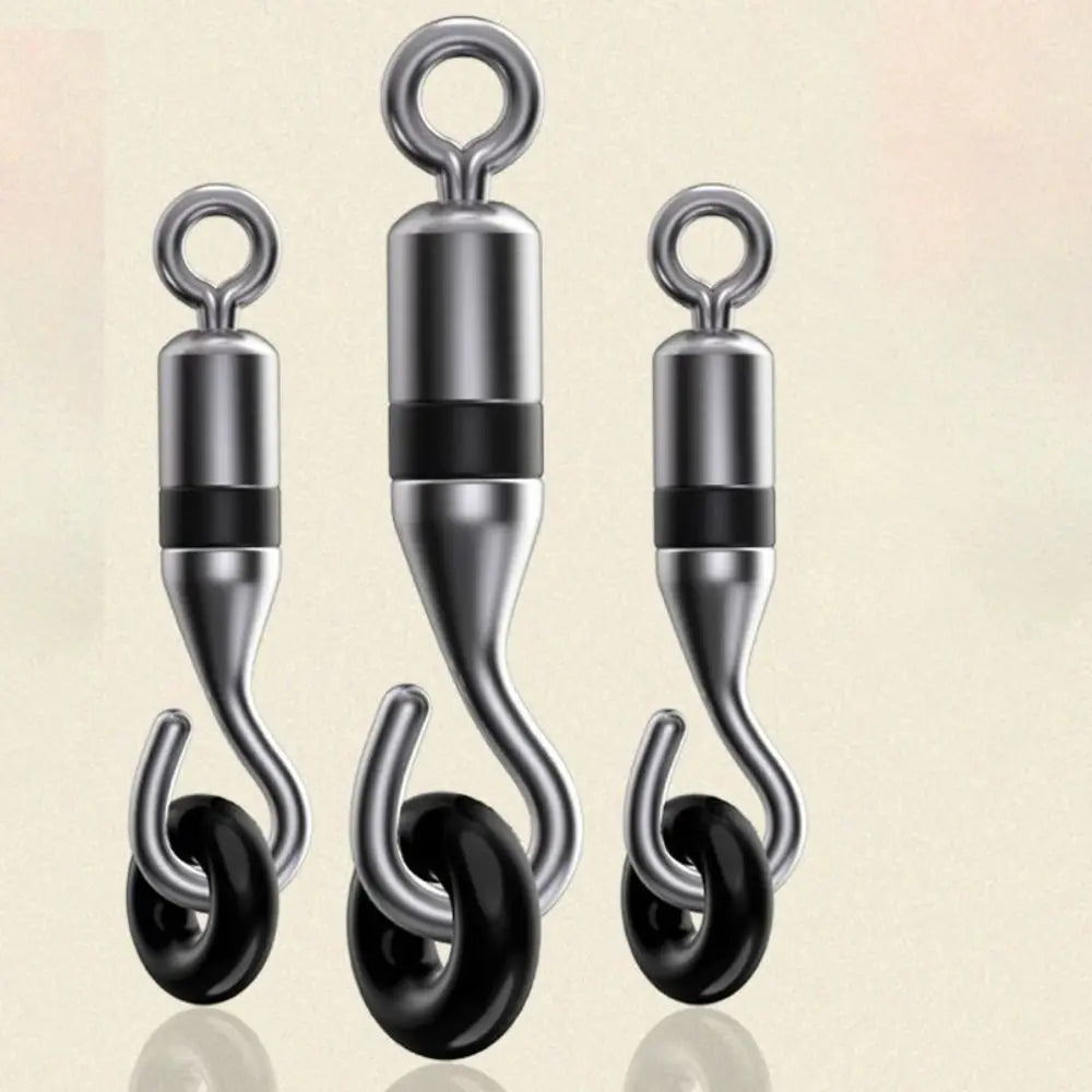 20PCS Titanium Alloy Open Swivel Fishing Rings with Rubber O-Rings Fishing Swivel Rings Nixie