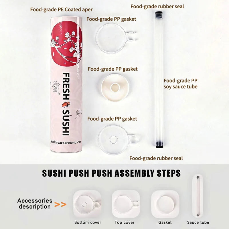 Sushi Push Rolling Tube | Food-Grade DIY Sushi Maker Tool Sushi Maker Tool Nixie A1