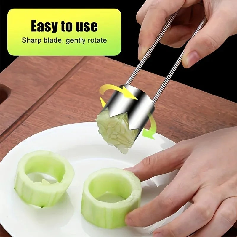 3-Piece Stainless Steel Jalapeño Pepper & Fruit Corer Set
