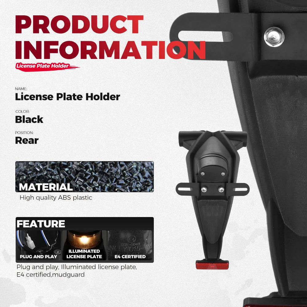 Kawasaki Z750 2007-2012 Rear License Plate Holder Bracket License Plate Bracket Nixie
