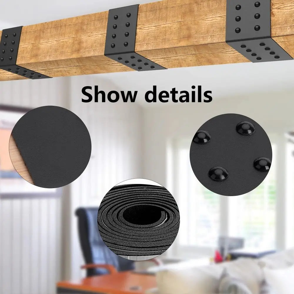 5ft Faux Wood Beam Strap + 100 Self-Adhesive Thumb Tacks Decorative Beam Strap Nixie