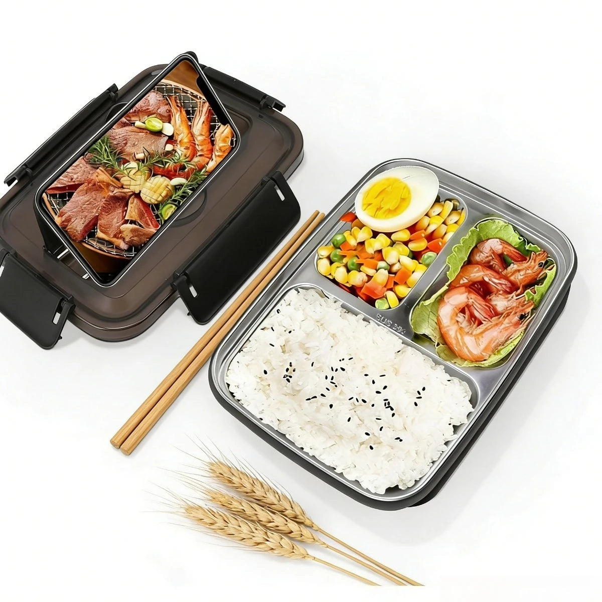 Insulated Lunch Box Stainless Steel Bento Container with Compartments Insulated Lunch Box Nixie
