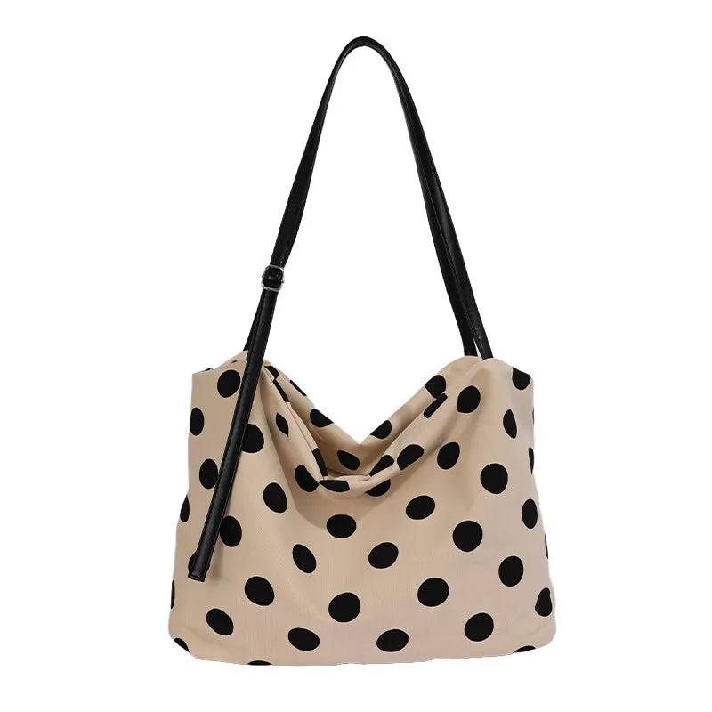 Vintage Polka Dot Cotton-Linen Shoulder Bag – Nixie Women's Shoulder Bag Nixie
