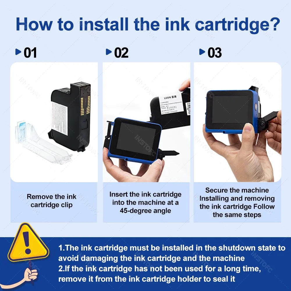 INSTOFC Handheld Inkjet Printer 600DPI | QR Code & Label Printer