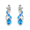 Sapphire Rhinestone Stud Earrings – Zinc Alloy Fashion Jewelry Stud Earrings Nixie Blue
