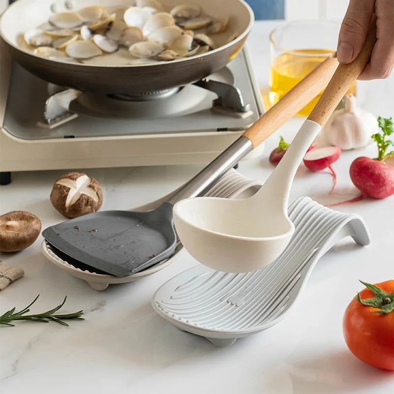 Silicone Spoon Rest – Non-Slip Heat-Resistant Utensil Holder Silicone Spoon Rest Nixie
