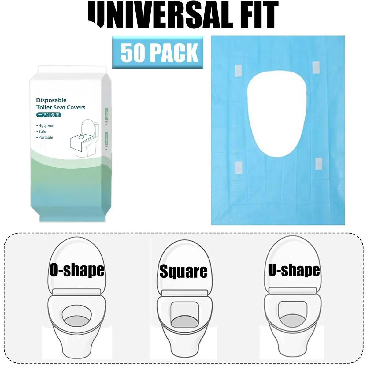 Disposable Toilet Seat Covers 10/30 Pack – Travel & Waterproof Disposable Toilet Cover Nixie