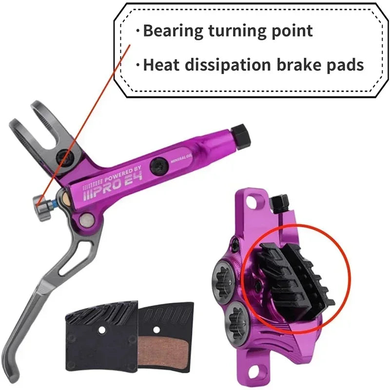 IIIPRO E4 4-Piston MTB Hydraulic Disc Brake Set 800/1550mm