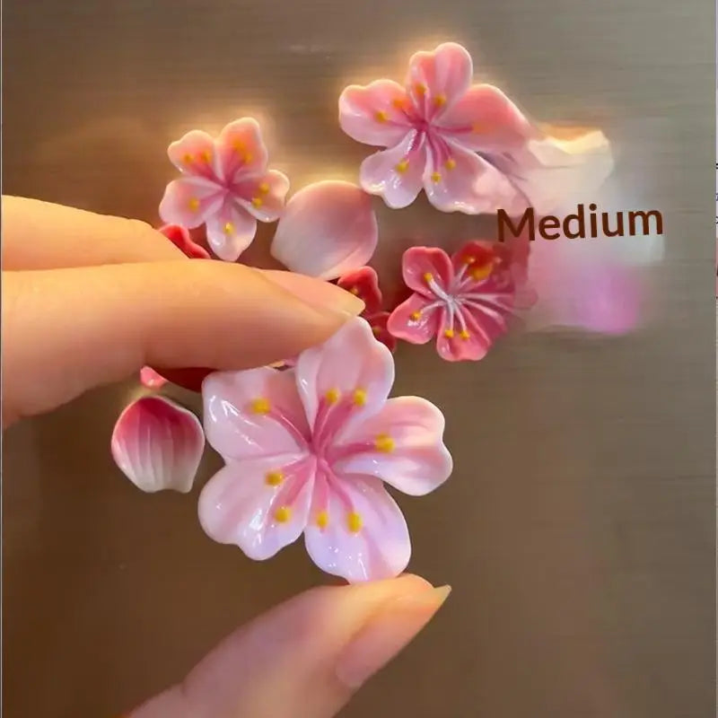 8Pcs 3D Cherry Blossom Fridge Magnets – Floral Home Decor Decorative Fridge Magnets Nixie