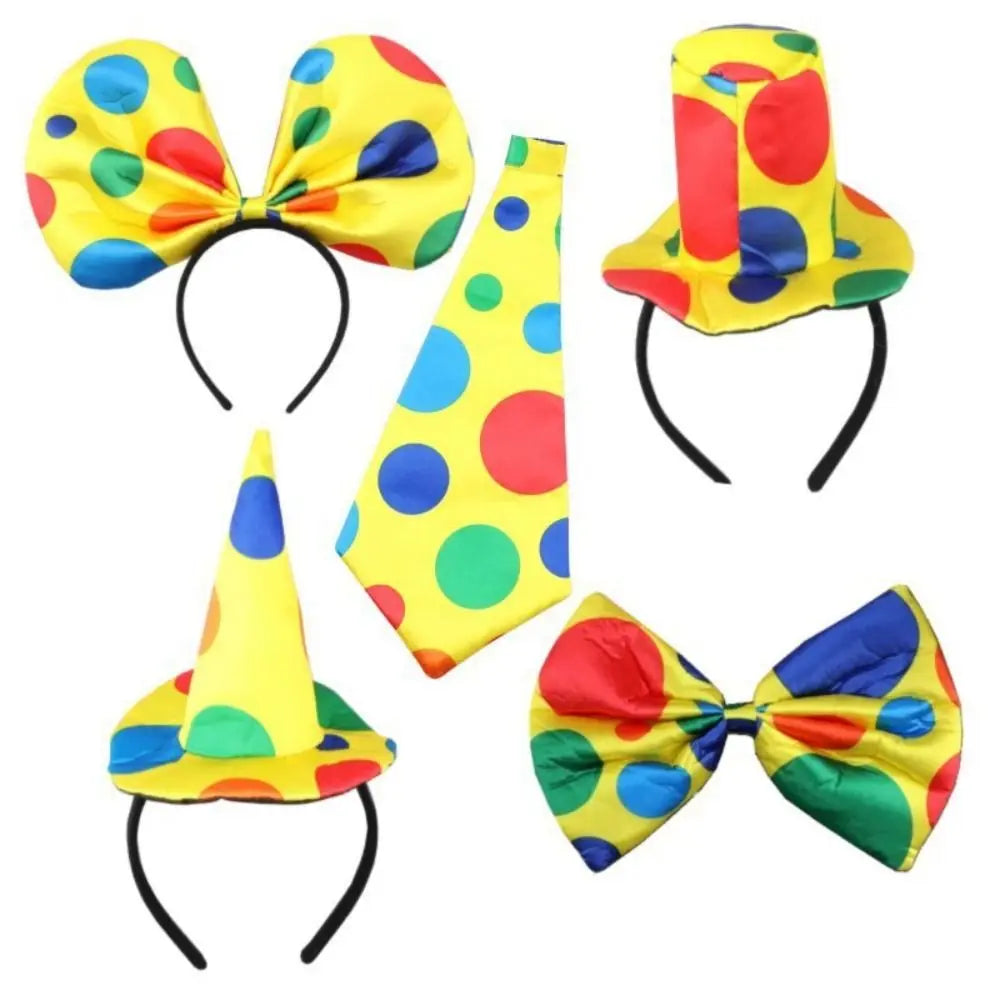 Funny Bow Tie Dot Clown Hat – Cosplay & Costume Party Prop Costume Hat Prop Nixie