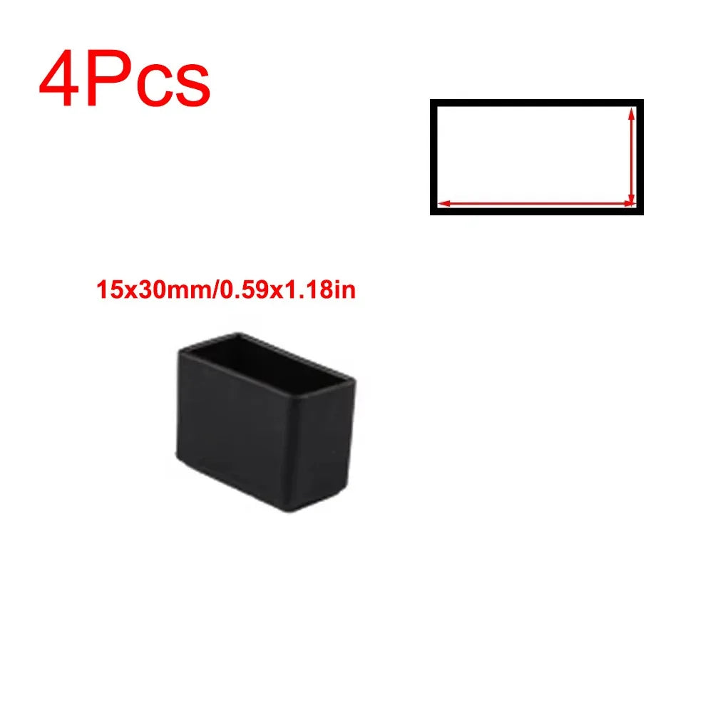 Non-Slip Chair Leg Caps – Furniture Floor Protectors 4 Pack Furniture Leg Caps Nixie Rectangle 15x30mm
