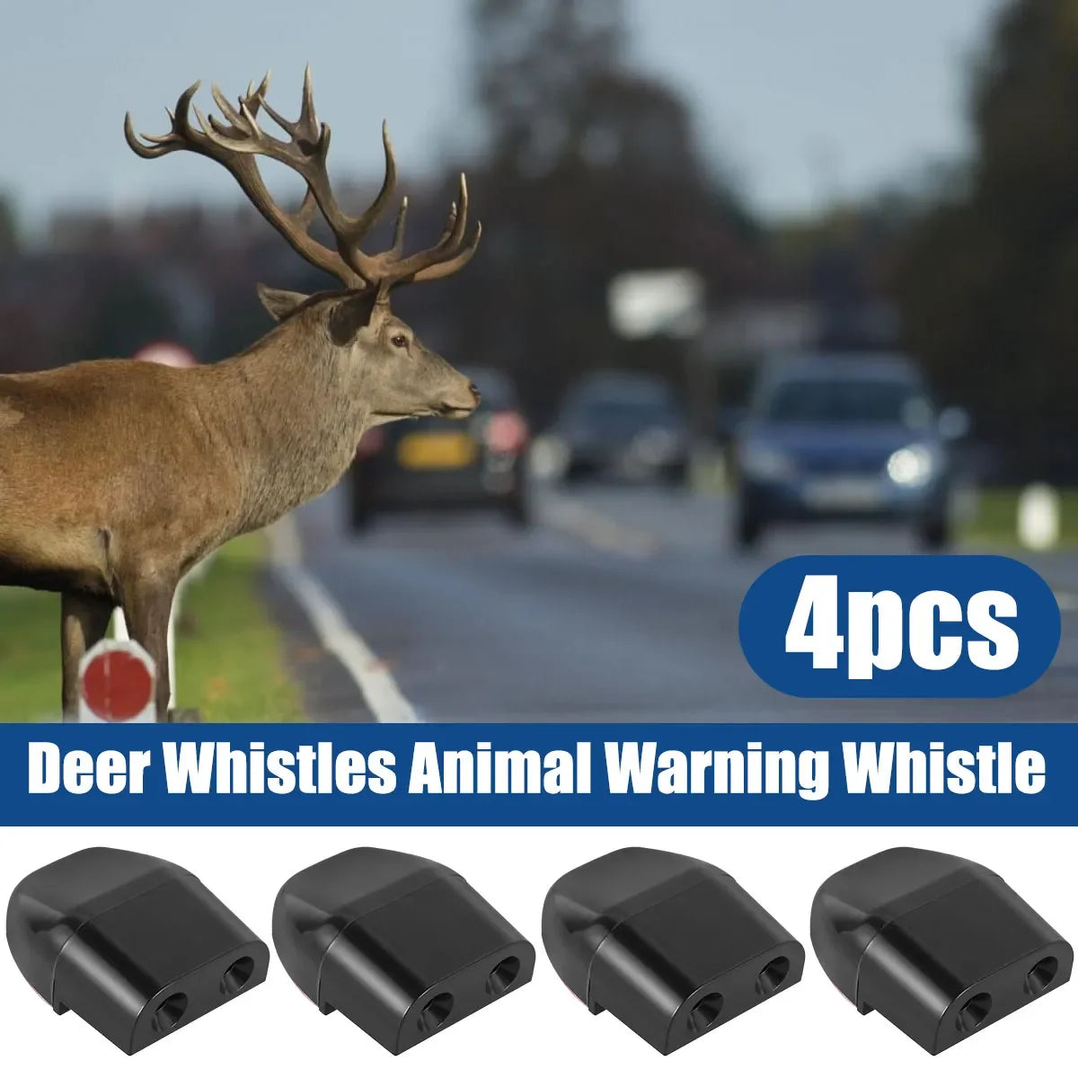4-Pack Deer Warning Whistles – Weather-Resistant Animal Alert Car Animal Alert Nixie
