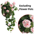 Realistic Artificial Geraniums Faux Flower Bouquet – Home & Wedding Artificial Flower Bouquet Nixie Light Pink