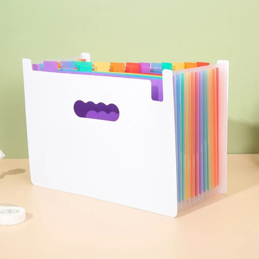 Expanding File Box 13/25 Pockets A4 Accordion Folder Organizer