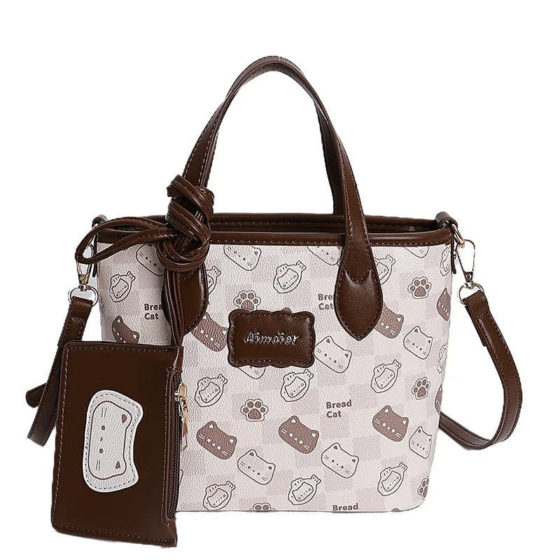 Women's PU Leather Bucket Bag – Casual Shoulder Handbag Bucket Shoulder Bag Nixie