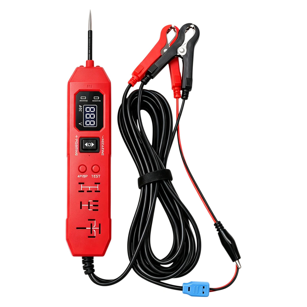DW833 2-in-1 Automotive Relay & Circuit Tester 12V/24V Automotive Relay Tester Nixie Red