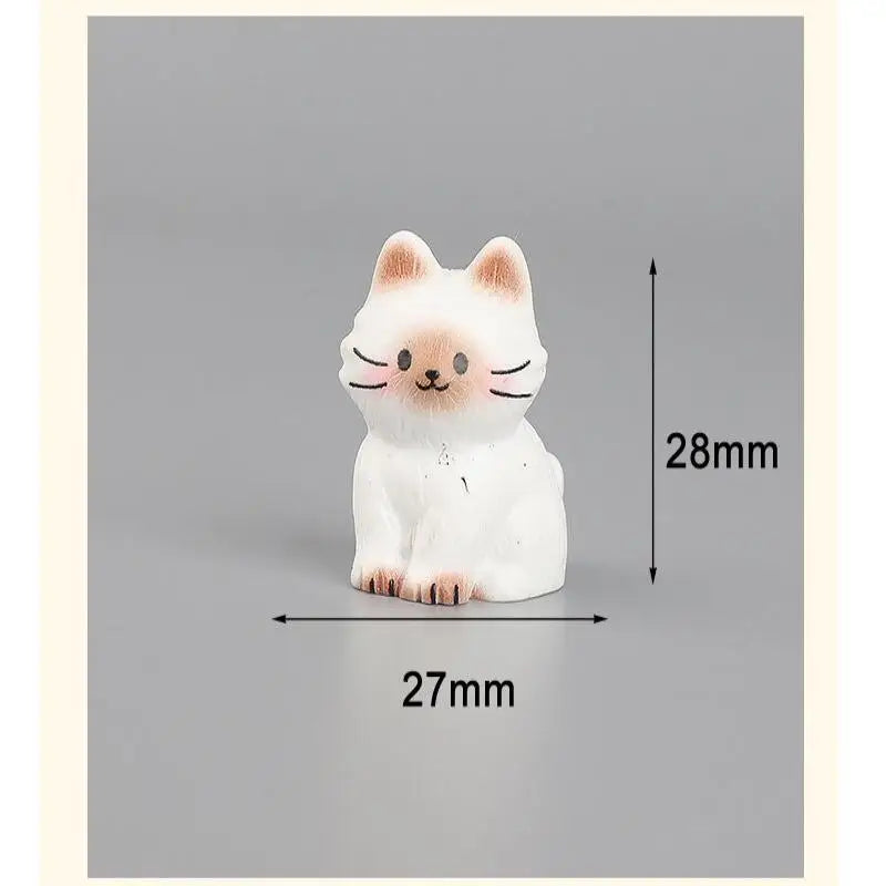 5PCS Mini Cat Resin Figurines – Terrarium & Home Decor Resin Figurine Set Nixie