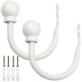 2Pcs Metal Curtain Holdbacks U-Shape Wall Tie Back Hooks Curtain Holdbacks Nixie white S