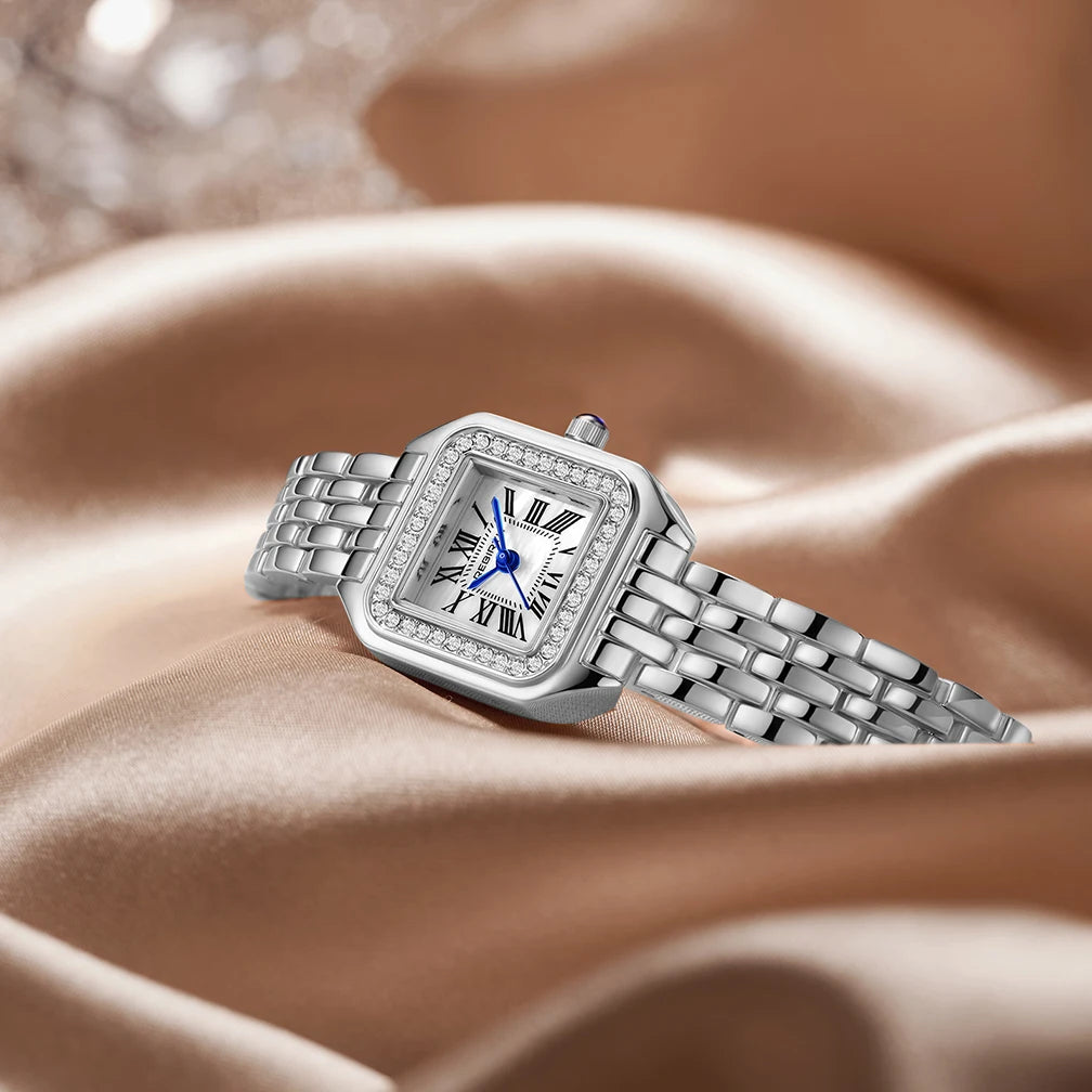 Nixie Women's Square Roman Numeral Quartz Watch | Elegant Ladies Quartz Watch Nixie