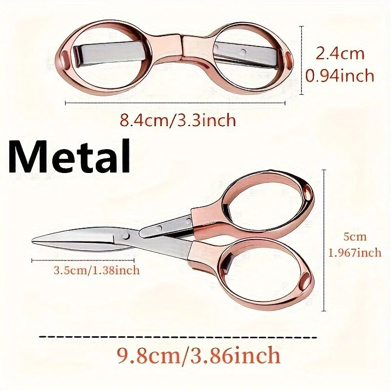 Stainless Steel Folding Scissors – Portable Travel Cutting Tool Folding Scissors Nixie