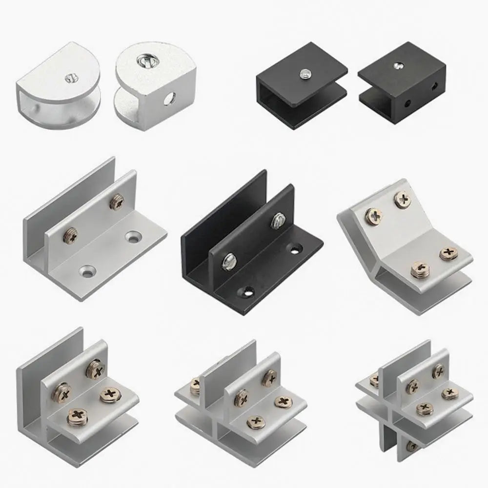 Zinc Alloy Glass Shelf Clamp Bracket for 6–12mm Glass Glass Shelf Bracket Nixie