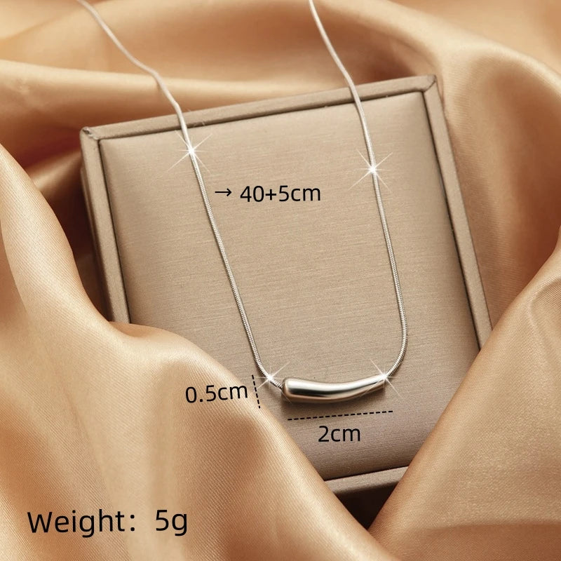 Stainless Steel Eggplant Pendant Necklace | Women's Clavicle Pendant Necklace Nixie
