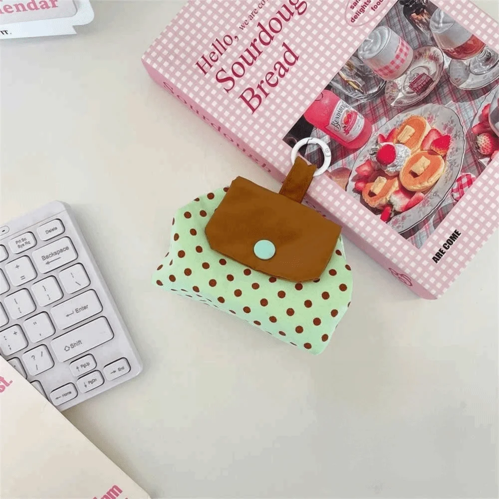 Mini Earphone Coin Pouch – Snap Button Polyester Storage Bag