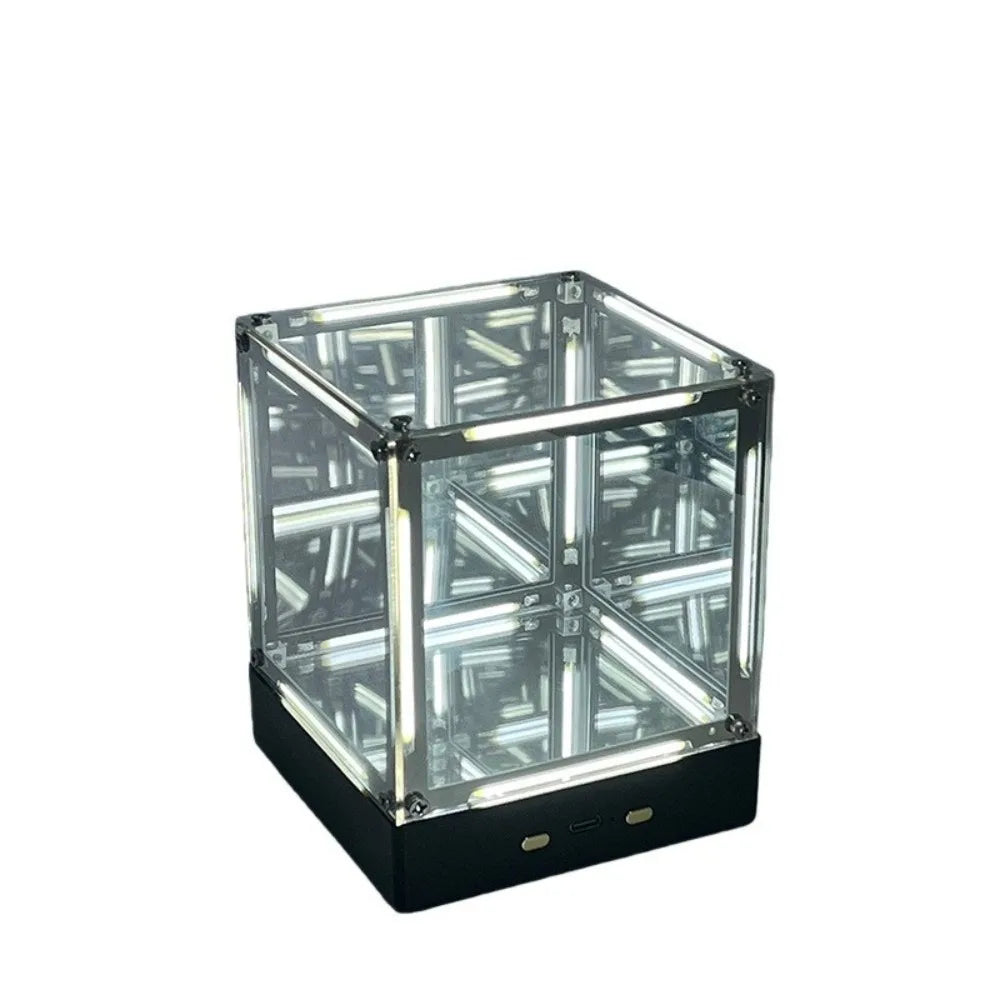 Maglev Hypercube 4D LED Desktop Night Light – Cube Lamp LED Desktop Night Light Nixie White Light
