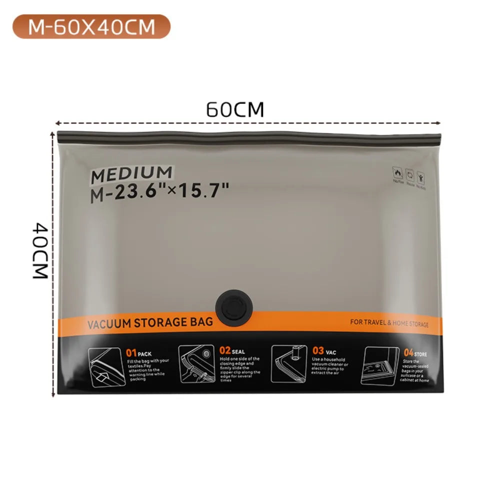 Vacuum Storage Bags – No-Pump Space-Saving Compression Bags