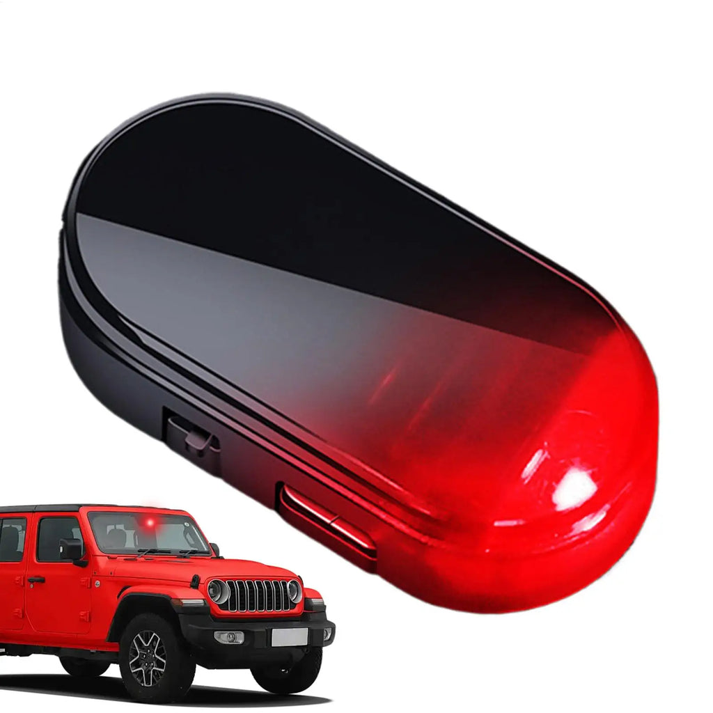 Solar LED Car Security Simulation Warning Light – Red Flash Car Security Light Nixie