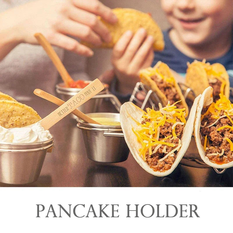 Stainless Steel Taco Holder Rack – Wave Shape Slots