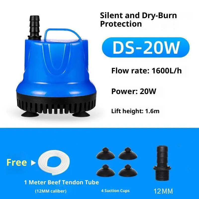 60Hz Submersible Aquarium Water Pump – Fish Tank & Pond Aquarium Water Pump Nixie 20W 1M With Pipe