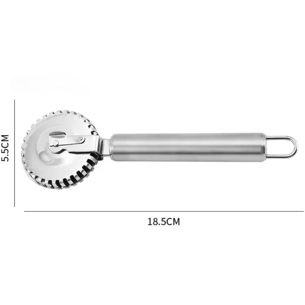 Stainless Steel Fluted Pasta Cutter Wheel – Ravioli Crimper Tool Pasta Dough Crimper Nixie
