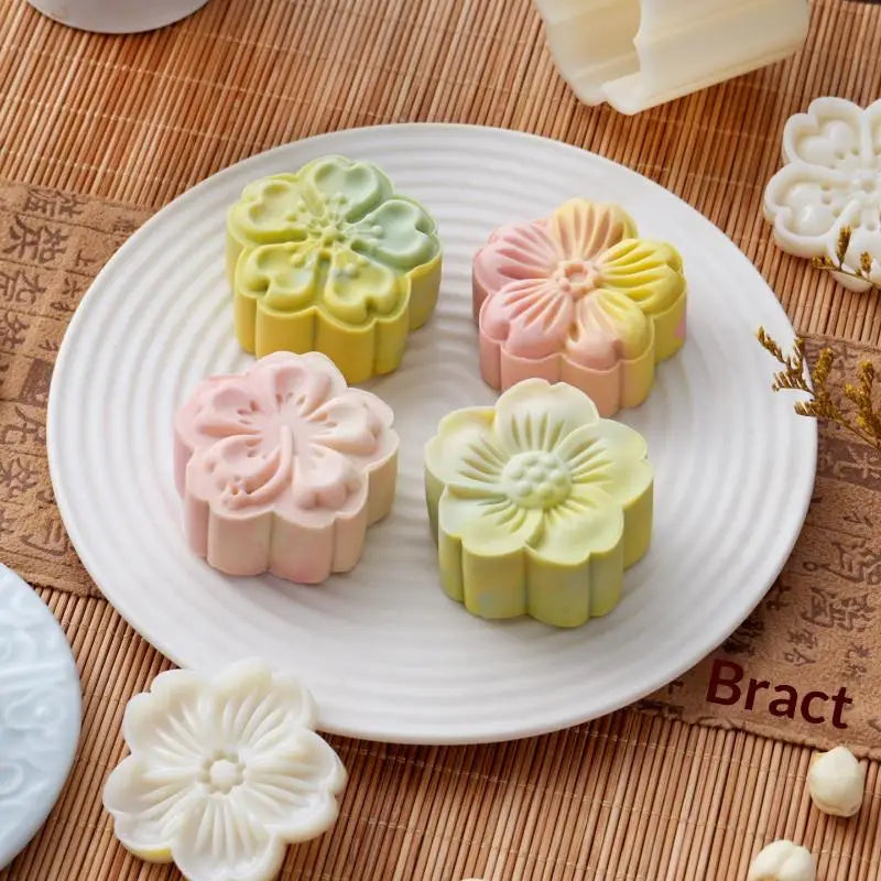 Cherry Blossom Mooncake Mold Press | Non-Stick Food Grade Mooncake Baking Mold Nixie