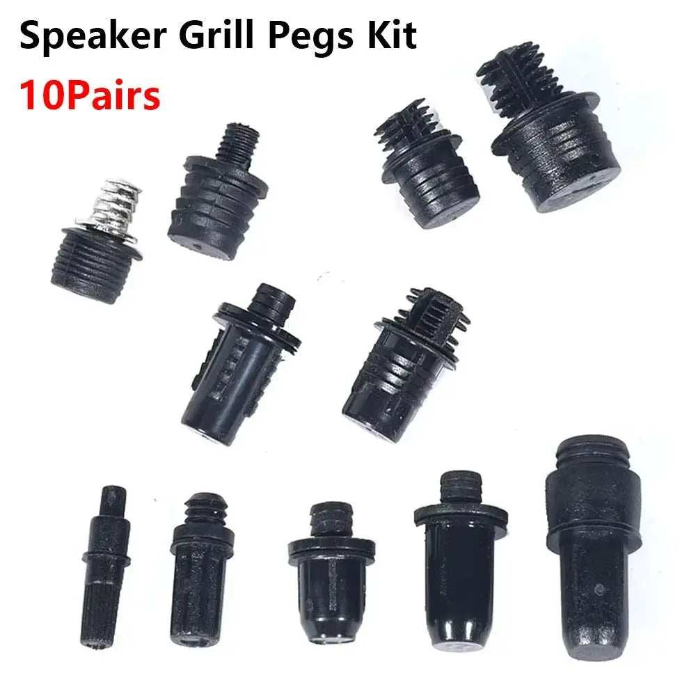 10 Pairs Speaker Grill Pegs Kit – Ball Socket Snap Buckles Speaker Grill Clips Nixie