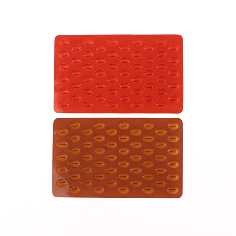 55-Cavity Coffee Bean Silicone Mold – Chocolate, Ice & Candy Silicone Baking Mold Nixie