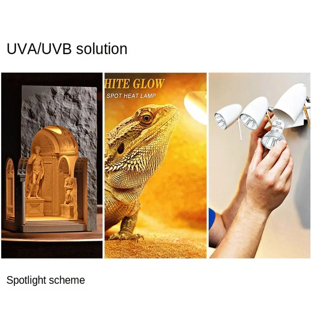 MR16 GU10 Halogen Bulb 35W 50W Reptile Heating & Wax Melt Spotlight Halogen Spotlight Bulb Nixie