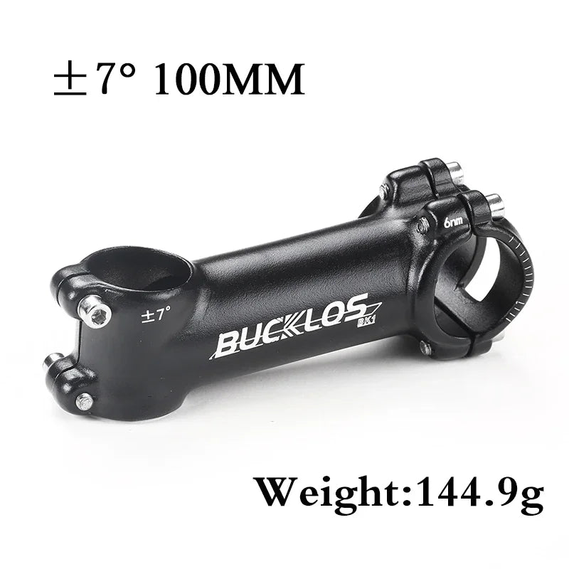 BUCKLOS Ultralight Aluminum Bike Stem 7/17/22° MTB Road 60-100mm Bicycle Stem Nixie 7 degrees-100mm
