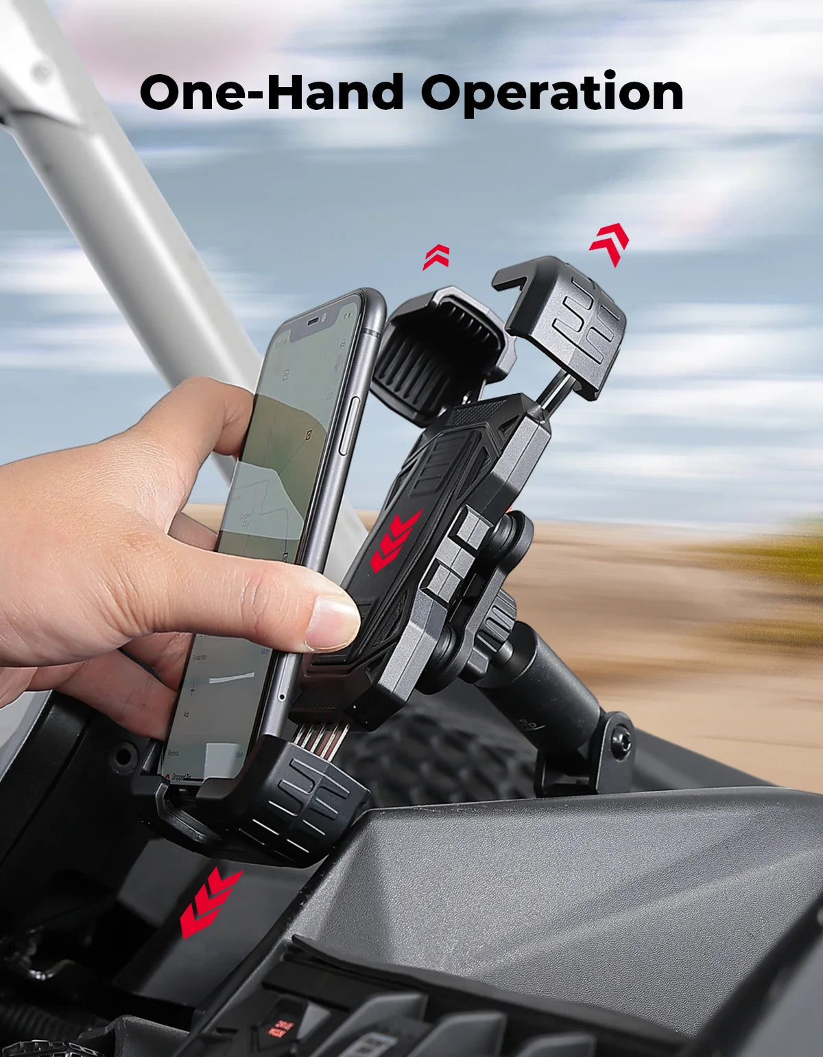 360° Phone Holder for Can-Am Maverick X3 | Anti-Vibration Mount UTV Phone Mount Nixie